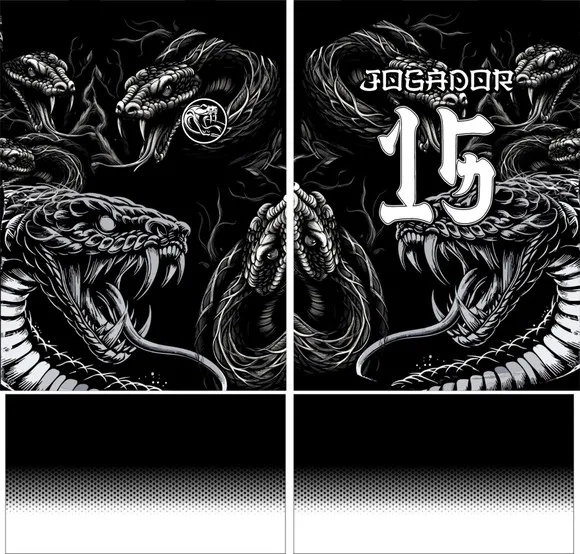 Arte Vetor Camisa Interclasse Serpente Mod-253