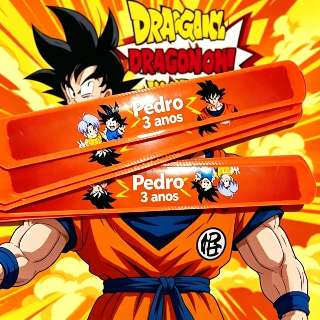 Pulseira Bate e Enrola Personalizada do Dragon Ball