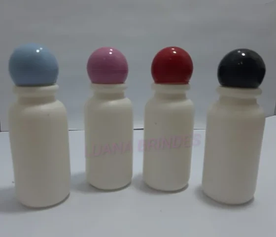 Frasco Branco PVC 30ml Tampa Bola Monange Pct 10 unidades