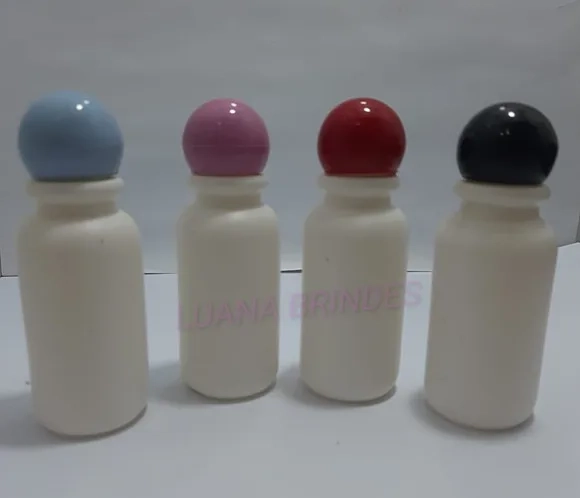 Frasco Branco PVC 30ml Tampa Bola Monange Pct 10 unidades