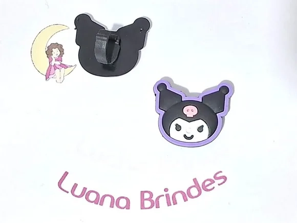 Pins para Cadarço Keroppi e Kuromi Emborrachado 10 Unidades