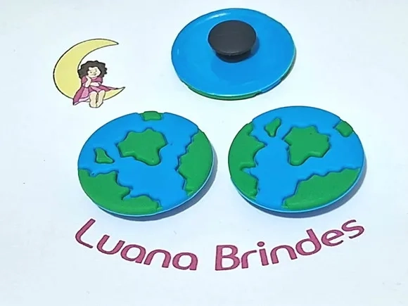 Pins de Crocs Planeta Emborrachado Pacote com 6 Unidades