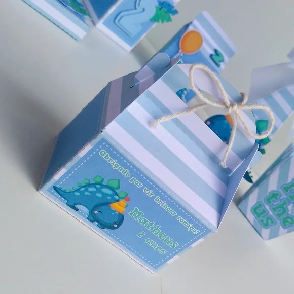 Kit 30 Lembrancinhas Dino Azul