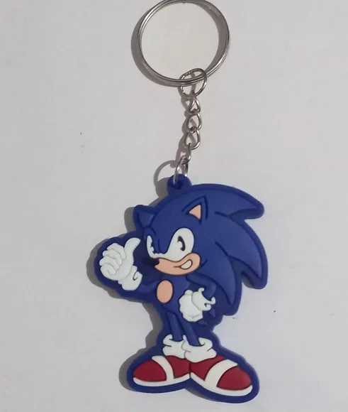 Chaveiro Sonic Emborrachado - 4 Peças