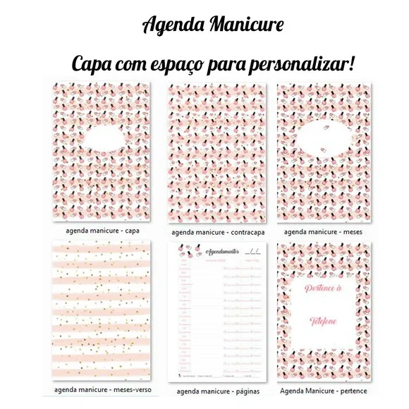 Arquivo Digital Agenda da Manicure Permanente - Cód.: 02