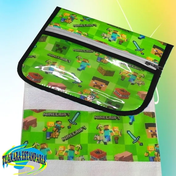 Kit Higiene Escolar Minecraft Creeper