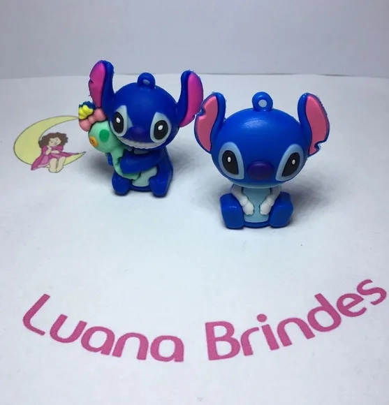 Pingente Stitch 2 Modelos Emborrachado 3d/ 4,5cm Pct C/2un