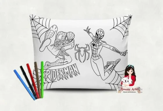 Almofada Pinte e Lave Homem Aranha
