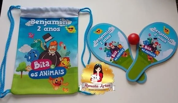 Mochila Ping Pong Tema Bita e os Animais