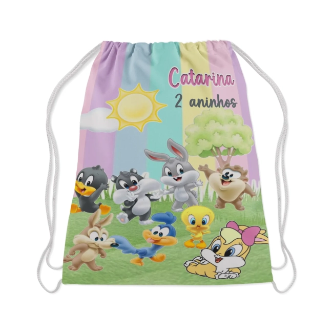 Mochilinha Personalizada para lembrancinhas Looney Tunes
