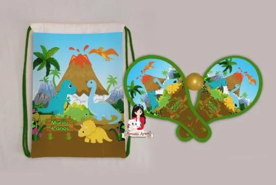 Mochila Ping Pong Tema Dinossauro Baby