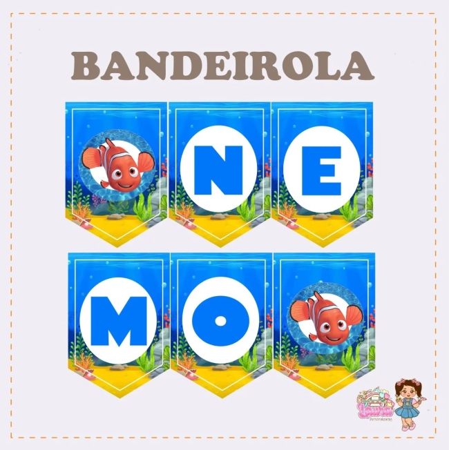 Kit Festa Só Um Bolinho NEMO - Decoração de Festa