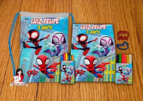 Kit Passatempo na Mochila Spidey Homem Aranha