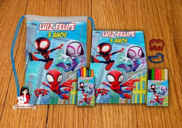 Kit Passatempo na Mochila Spidey Homem Aranha