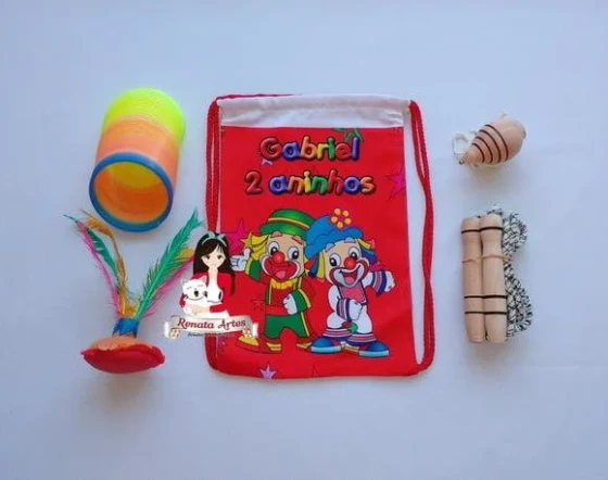 Mochila Boa Infância Tema Patati Patatá Vermelho