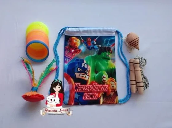 Mochila Boa Infância Tema Lego Heróis