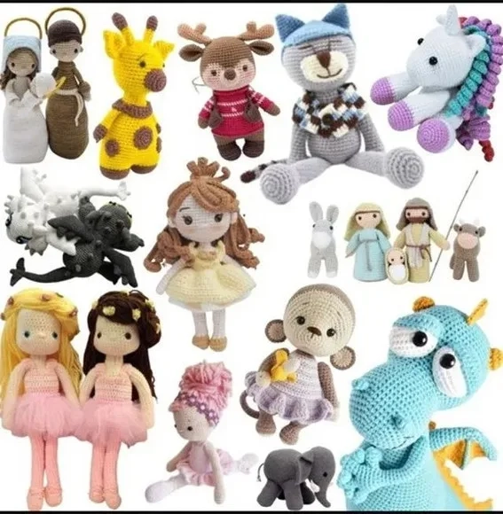 Mais de 8000 Projetos Amigurumi com Videos e Apostilas