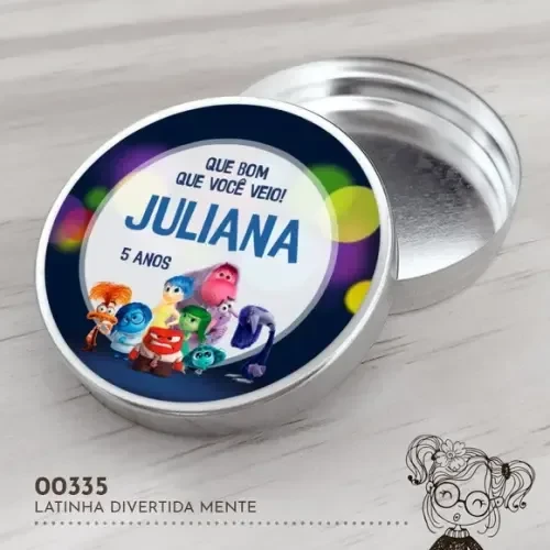 Latinha Adesivada Divertida Mente - 00335