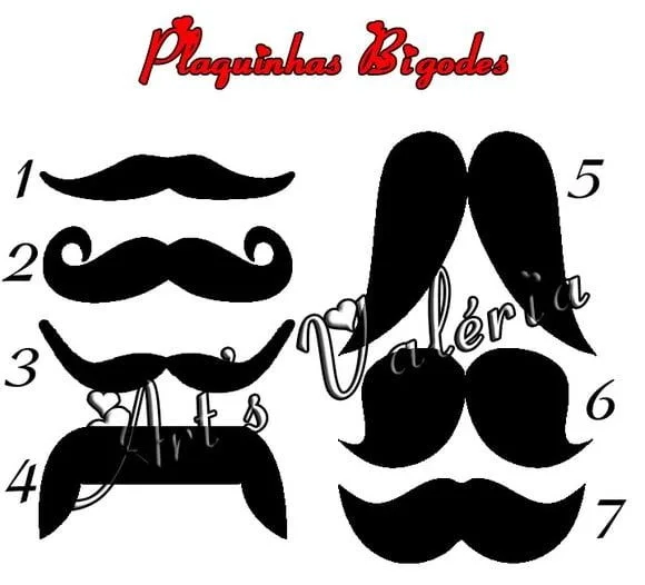 Plaquinhas de Bigodes, Bocas e Óculos