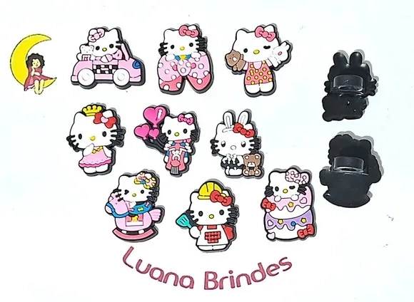 Ponteira P/lápis Hello Kitty Emborrachado Pacote com 9 Unida