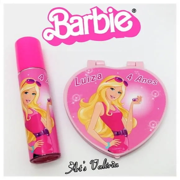 Kit Espelho Coração e Brilho Labial