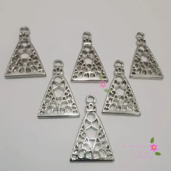 Medalha De Metal Prata Nossa Senhora Aparecida-pcts c/6 unds