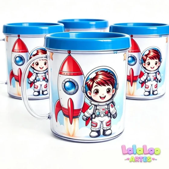 Caneca Astronauta Espaço Galaxia Personalizada