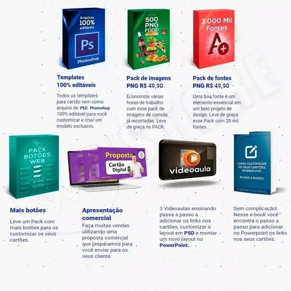 Pack Cartão De Visita Digital Interativo - Cód.: 61