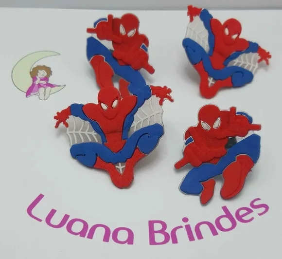 Ponteira para Lápis Homem Aranha de Borracha - Pct C/4 Unid