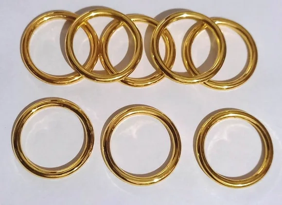 Portas Guardanapos Argola Lisa Dourado - 35 Unidades