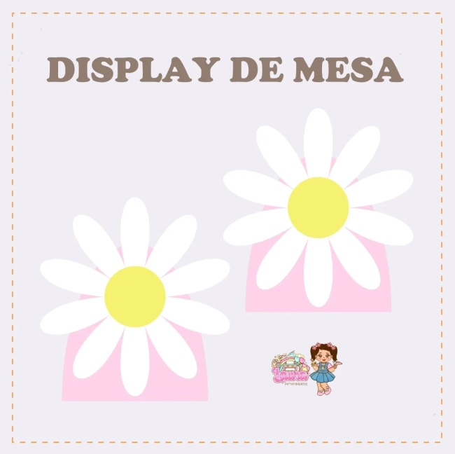 Kit Festa Só Um Bolinho MARGARIDAS - Decoração de Festa