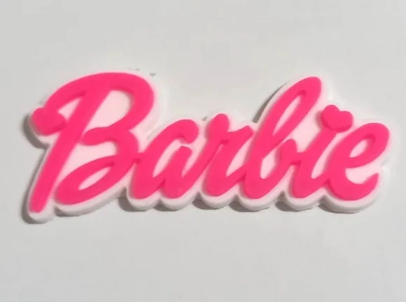 Aplique Nome da Barbie Emborrachado - 6 Unidades