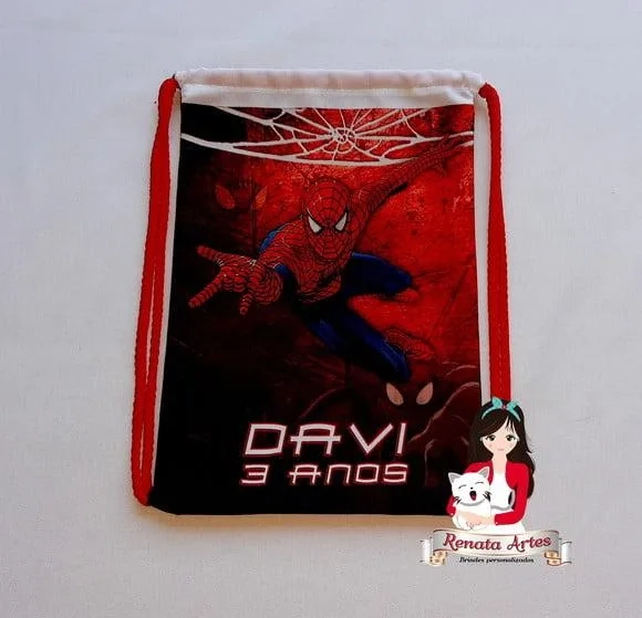 Mochila de Tecido Personalizada Homem Aranha 2