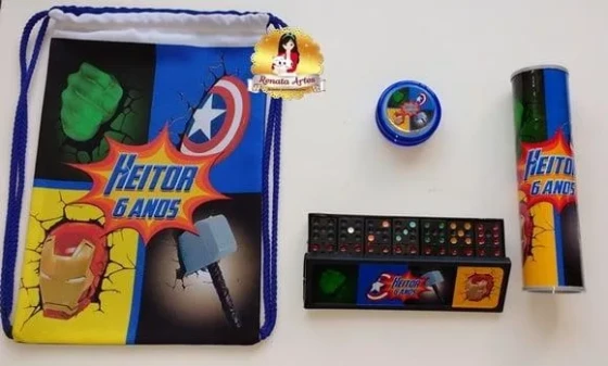 Kit Jogos na Mochila os Vingadores