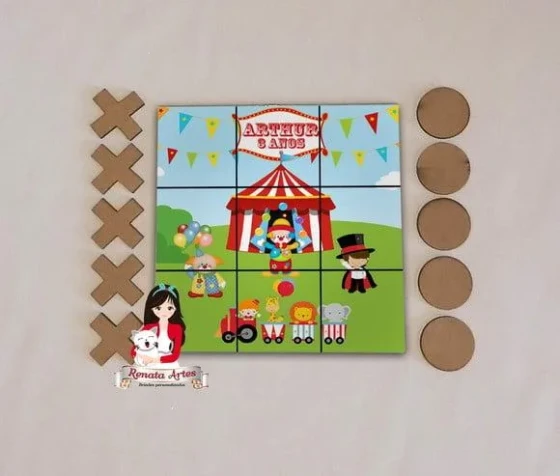 Jogo da Velha Personalizado Circo
