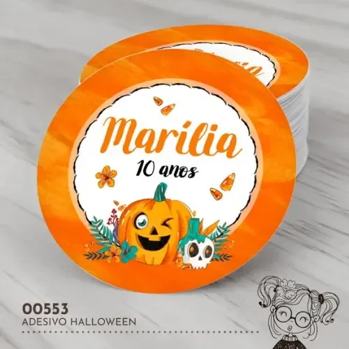 Adesivo Redondo Halloween - 00553