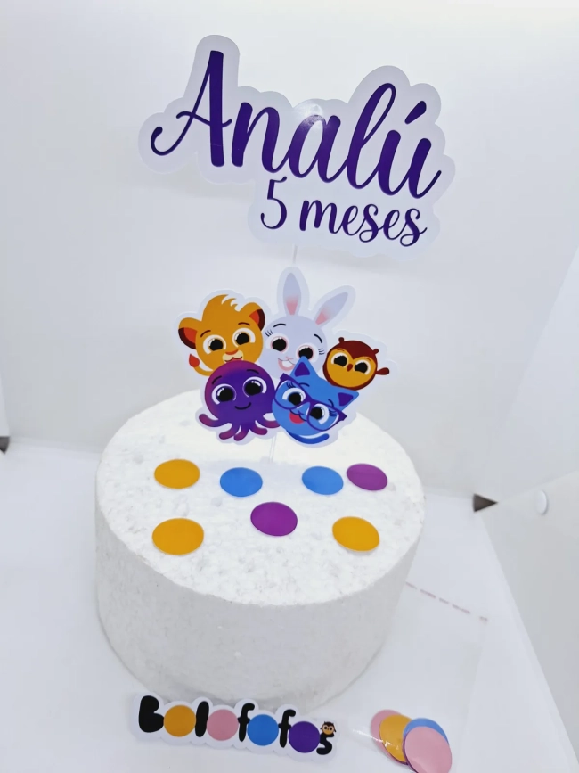 Topo de Bolo Personalizado BOLOFOFOS - Decoração de Festa - Papelaria