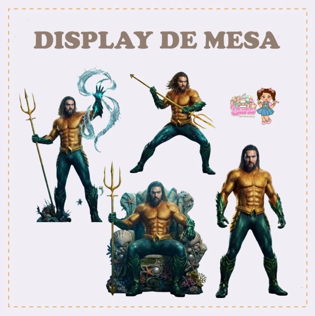 Kit Festa Só Um Bolinho AQUAMEN - Decoração de Festa