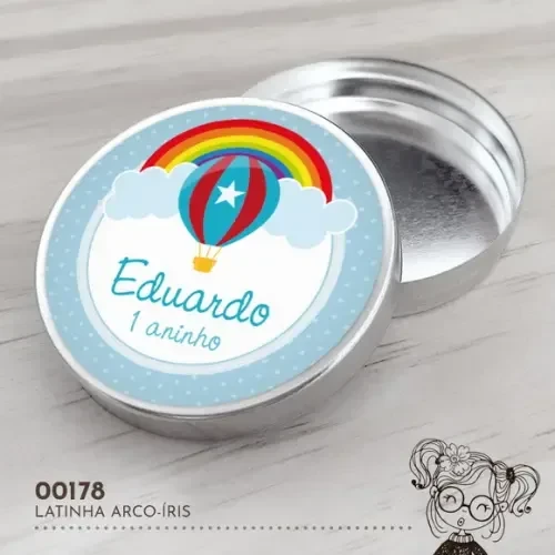 Latinha Adesivada Arco-íris - 00178
