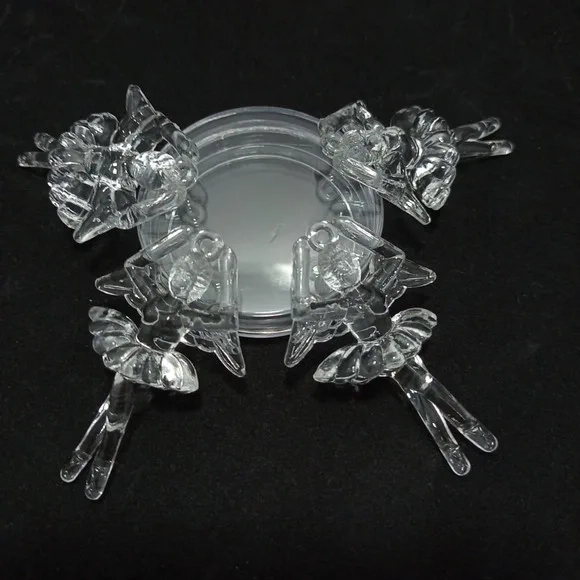 Pingente Bailarina de Acrílico Transpar 6,0cm Pct 8 Unidades