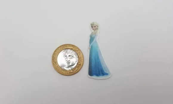 Apliques Princesa Elsa Frozen em Acrílico Uv 5cm Pct 4 Unid