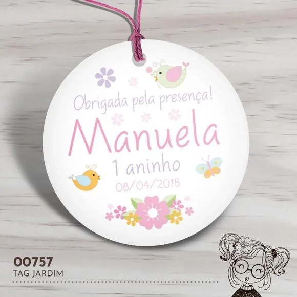 Tag Redonda Jardim - 00757