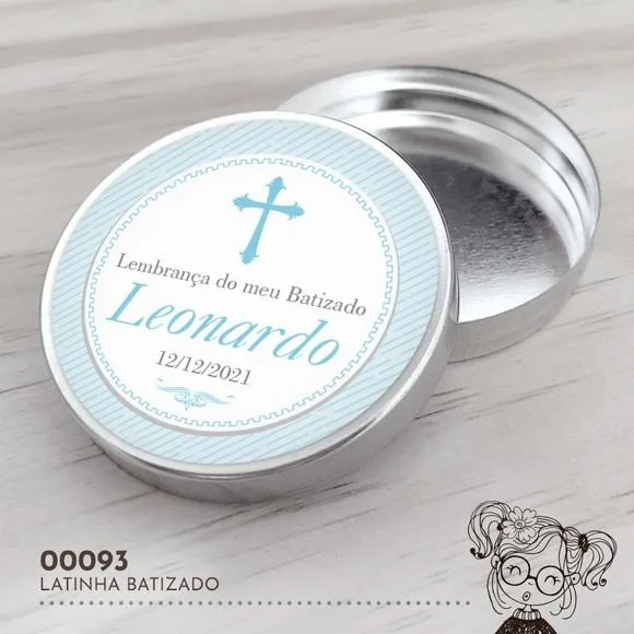 Latinha Adesivada Batizado - 00093