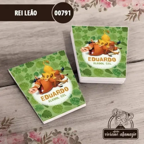 Adesivo Bisnaga Álcool Gel Rei Leão - 00791