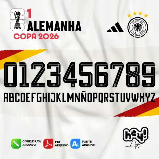 Fonte Vetor Alemanha Copa 2026