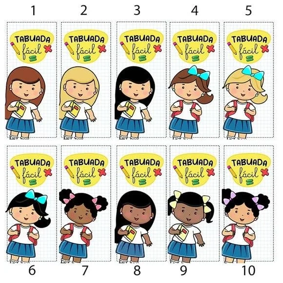 Chaveiro Tabuada Divertida Personalizada - 1 Operação