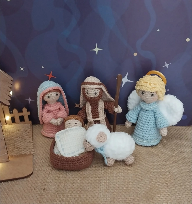 Presépio Amigurumi com 5 peças