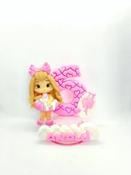 Vela Barbie Cachorrinha ou Gatinha (1 a 9 Anos)