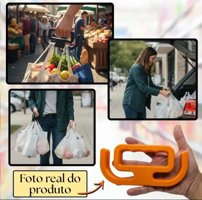 Suporte sacolas compras