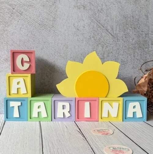 Cubos 6x6cm- Decoração Bebê
